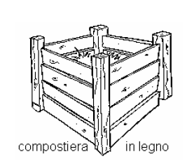 Compostiera in legno